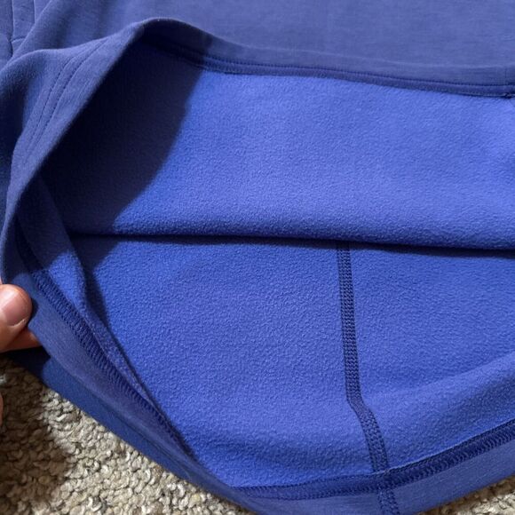 ATHLETA Cozy Karma Sweatshirt Dress Tunic‎ Blue Fleece Lined XXS Athleisure Warm - Picture 5 of 12